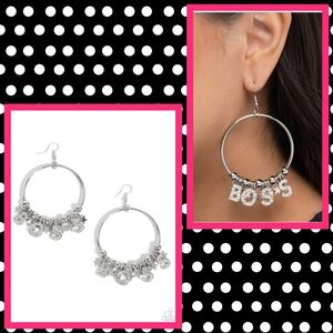 2/$10 Paparazzi Boss Level - Silver Earrings